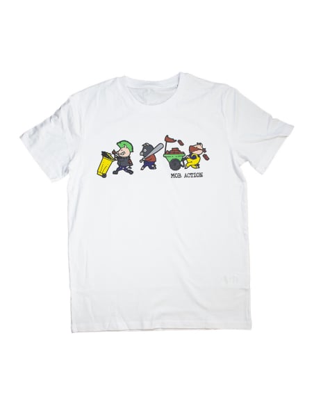 Riot Pigs - Mob Action - T-Shirt - White