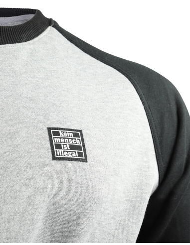 Kein Mensch ist illegal - No Borders - Sweater - Grey/Black - @ No Borders