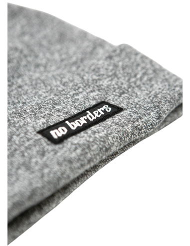 No Borders Logo - Wintermütze - Heather Grey - @ No Borders