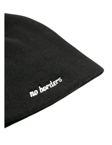 No Borders Logo - Beanie - Black/White - @ No Borders