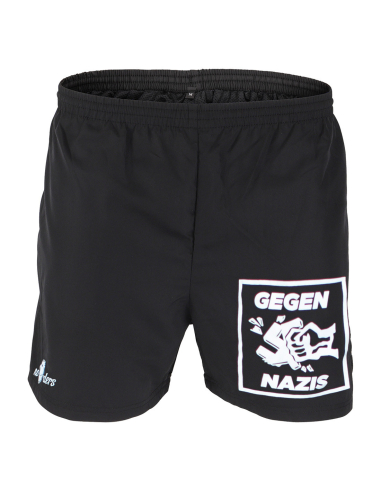 Gegen Nazis - No Borders - Shorts - Black - @ No Borders