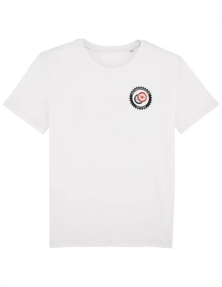 Fahrrad Antifa - No Borders - T-Shirt - Pocket Print - White