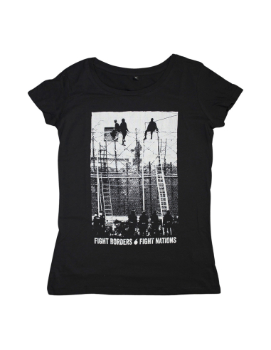Fight Borders Fight Nations - Black Mosquito - T-Shirt tailliert - Black - @ No Borders
