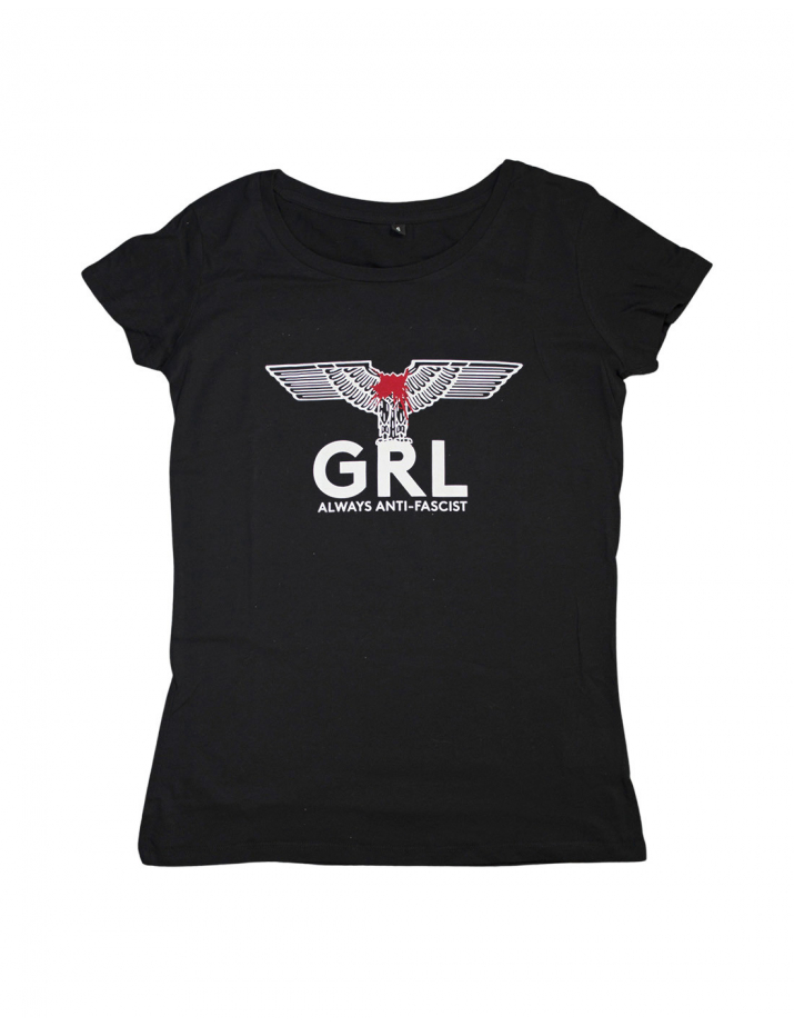 GRL - Always Antifascist - Black Mosquito - T-Shirt fitted -