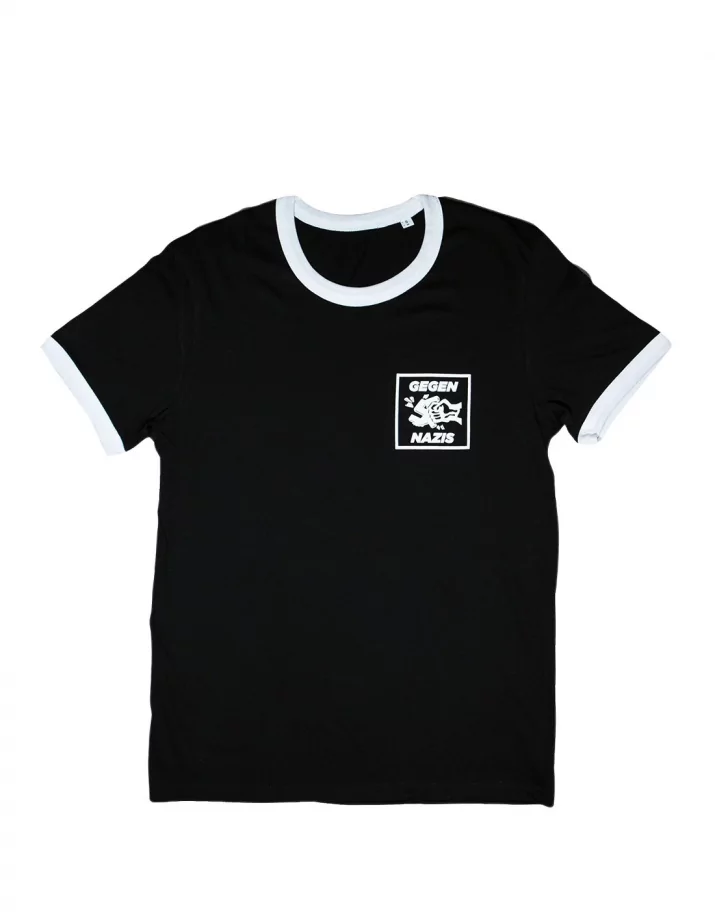 Gegen Nazis - No Borders - T-Shirt - Black