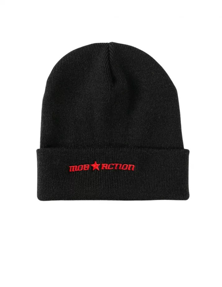 Mob Action Logo - Wintermütze - Black/Red