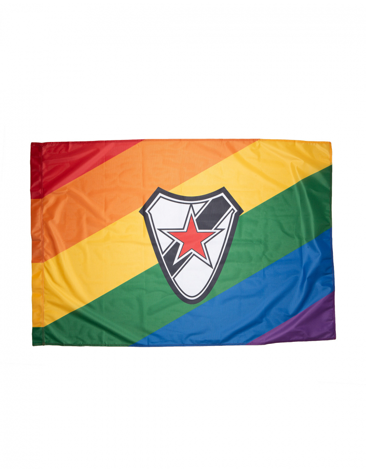 Roter Stern Leipzig - Fahne - Pride / Rainbow