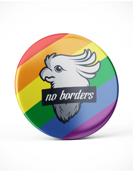 No Borders Kakadu - Button - Rainbow