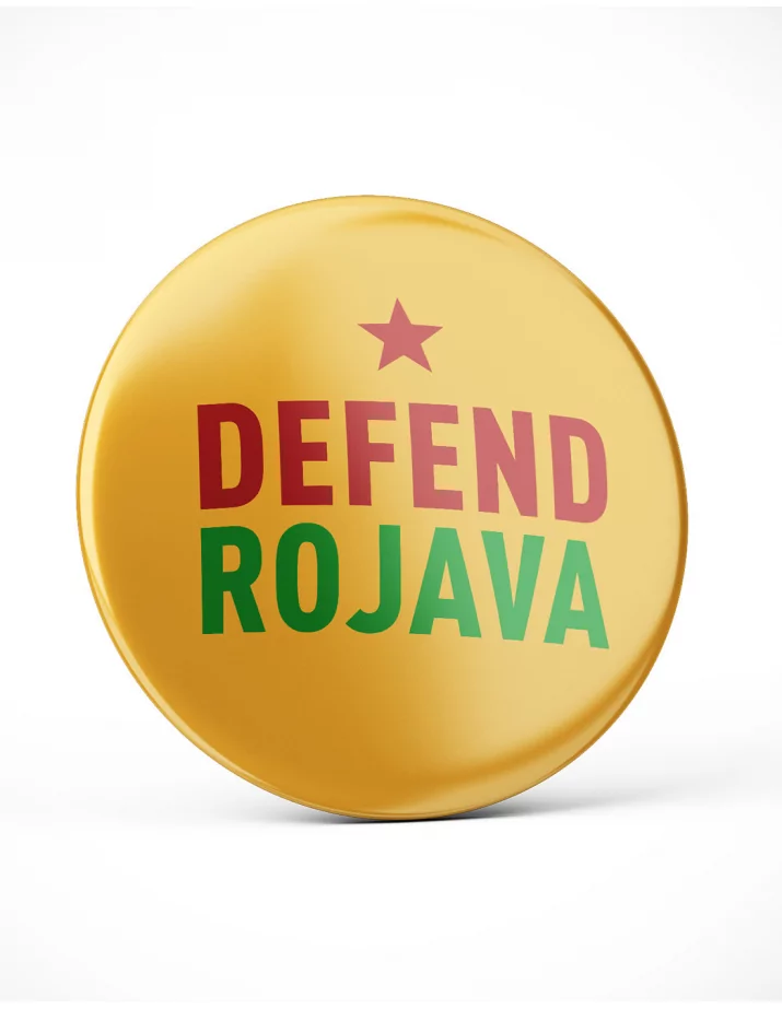 Defend Rojava - Button - Yellow