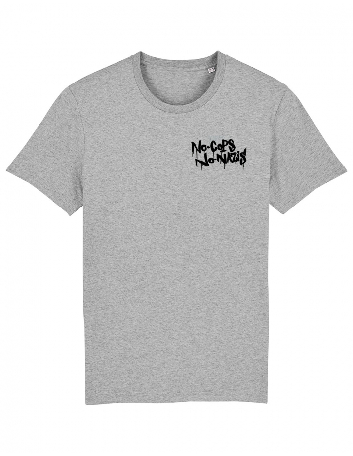 No Cops No Nazis - Mob Action - T-Shirt - Pocket Print - Grey