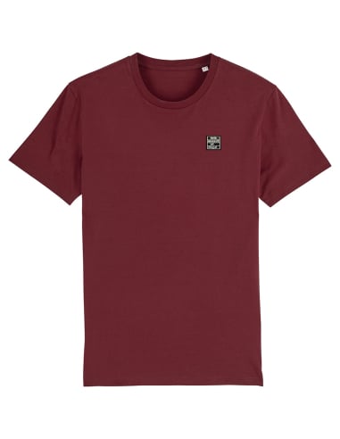 Kein Mensch ist illegal - No Borders - T-Shirt - Burgundy - @ No Borders