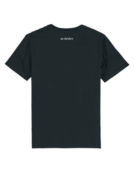 Kein Mensch ist illegal - No Borders - T-Shirt - Black/Black