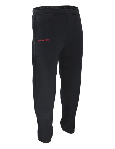 Kein Mensch ist illegal - No Borders - Jogger - Black/Red - @ No Borders