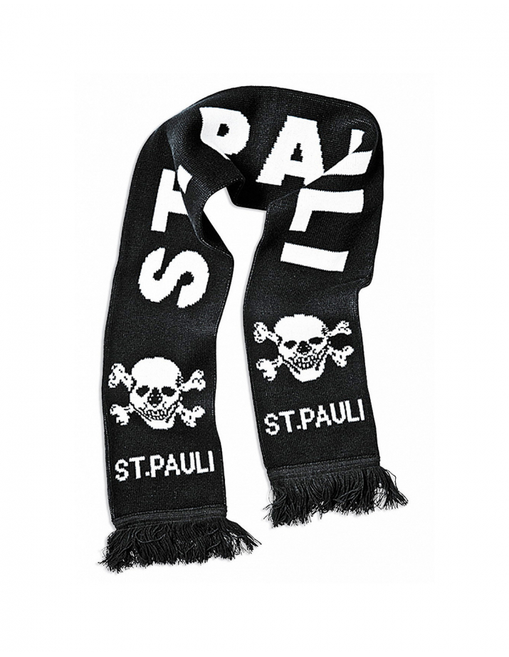 St. Pauli - Wool Scarf - Totenkopf - Black