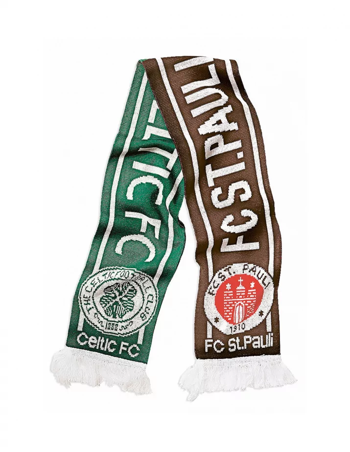 St. Pauli / Celtic FC - Wool Scarf - Brown/Green