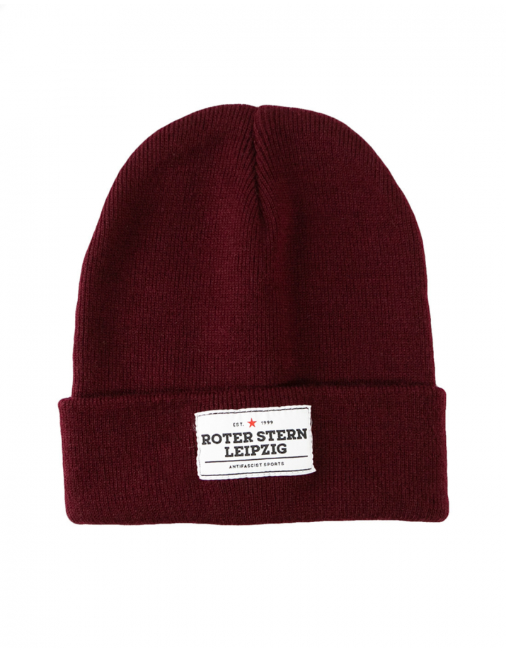 Roter Stern Leipzig - Winter Hat - White Patch - Burgundy