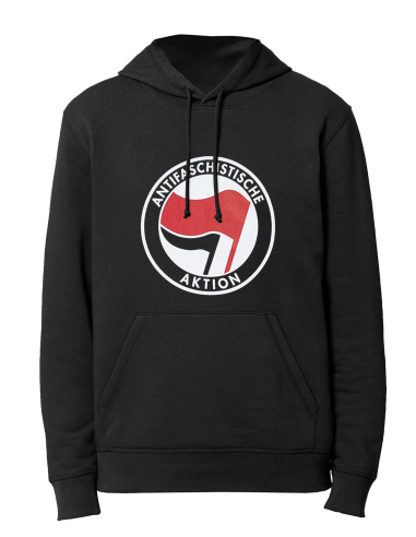 Antifaschistische Aktion - No Borders - Hoodie - Black - @ No Borders