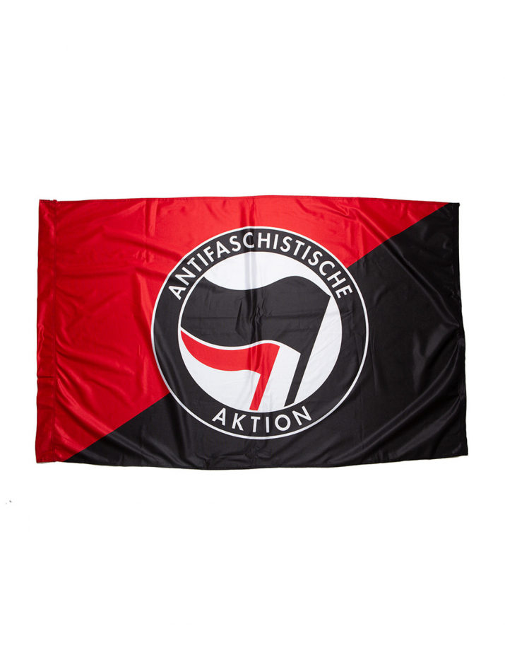 Antifaschistische Aktion - Fahne - Diagonal - Black Flag