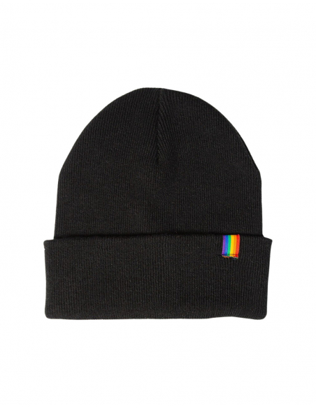 Pride / Rainbow Flag - Winter Hat - Black