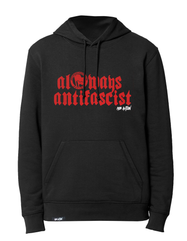 Always Antifascist - Mob Action - Hoodie - Black - @ No Borders