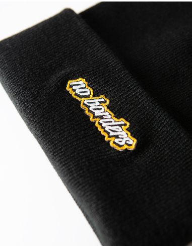 No Borders Logo II - Winter Hat - Black/Yellow - @ No Borders