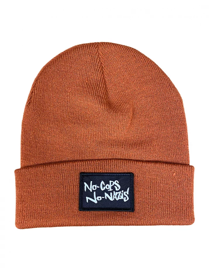 No Cops No Nazis II - Winter Hat - Orange Rust