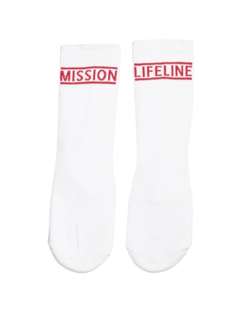 Mission Lifeline - SOLI Socken - Black/Red - @ No Borders