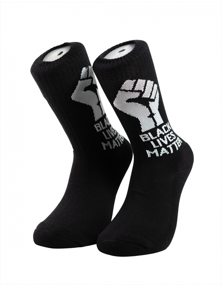 Black Live Matters - No Borders - Socks - Black