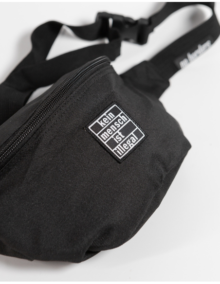 Kein Mensch ist illegal - No Borders - Hip Bag - Black Kein Mensch ist illegal - No Borders - Hip Bag - Black