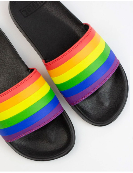 Pride / Rainbow - Sixblox - Badelatschen - Black