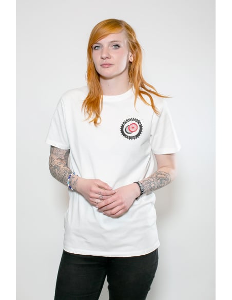 Fahrrad Antifa - No Borders - T-Shirt - Pocket Print - White Fahrrad Antifa - No Borders - T-Shirt - Pocket Print - White