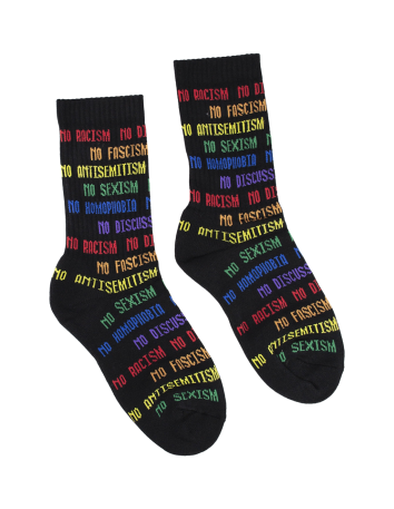 Pride Flag - No Borders - Active Shorts - Black - @ No Borders