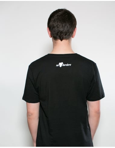 Antifaschistische Aktion - No Borders - T-Shirt - Pocket Print - Black - @ No Borders