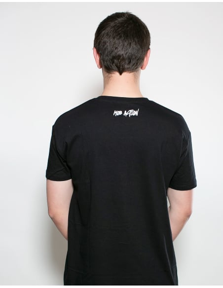 No Cops No Nazis - Mob Action - T-Shirt - Black/Red