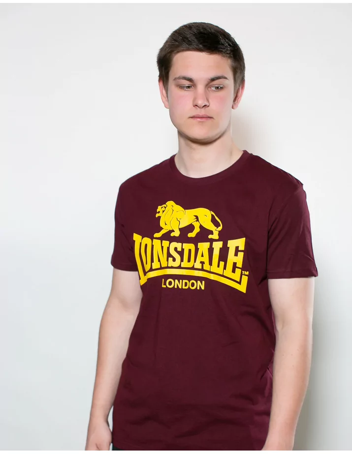 Lonsdale - T-Shirt - Logo - Vintage Oxblood