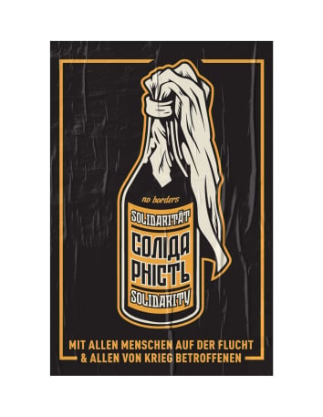 Love Beer Hate Nazis - No Borders - Hoodie - Black - @ No Borders