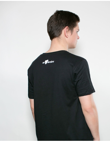Fahrrad Antifa - No Borders - T-Shirt - Pocket Print - Black - @ No Borders