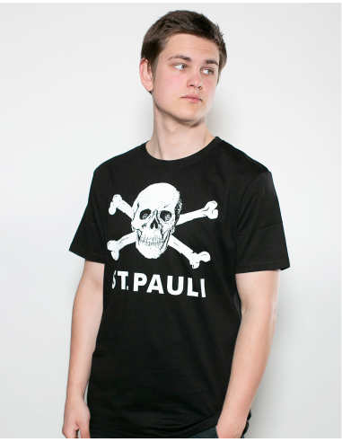 St. Pauli - T-Shirt - Skull I - Black - @ No Borders