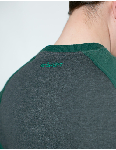 Kein Mensch ist illegal - No Borders - Sweater - Grey/Green - @ No Borders
