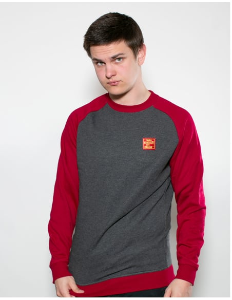 Kein Mensch ist illegal - No Borders - Sweater - Grey/Red Kein Mensch ist illegal - No Borders - Sweater - Grey/Red