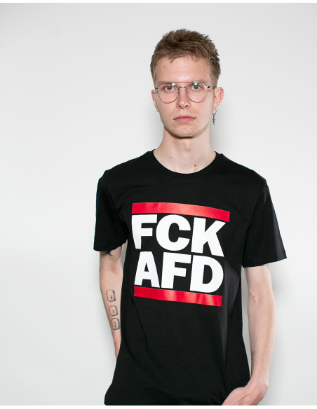 Fck Afd No Borders T Shirt Black Hier