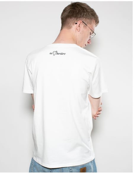 Fahrrad Antifa - No Borders - T-Shirt - Pocket Print - White Fahrrad Antifa - No Borders - T-Shirt - Pocket Print - White