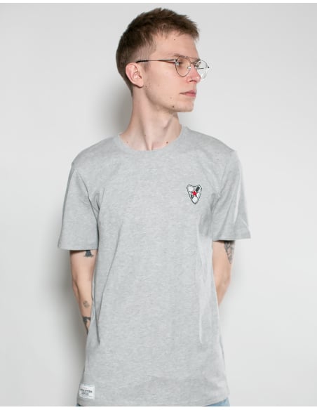Roter Stern Leipzig - T-Shirt - Logo Stick - Grey