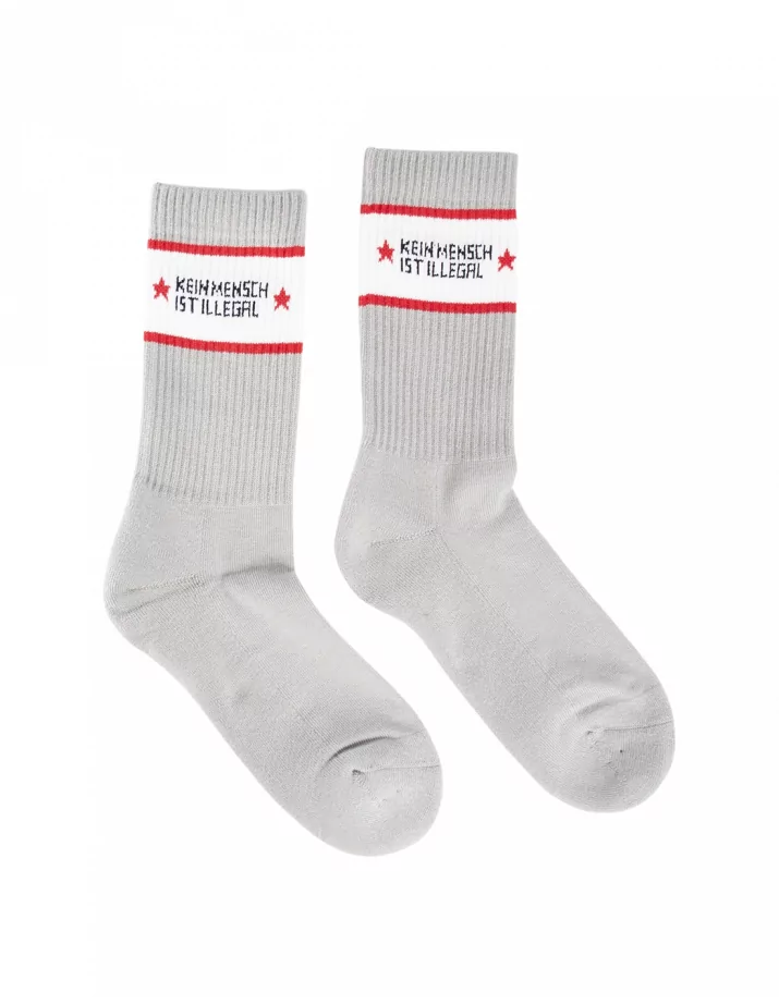 St. Pauli - Socken - Kein Mensch ist illegal - Grey