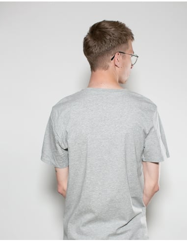 Roter Stern Leipzig - T-Shirt - Logo Stick - Grey - @ No Borders