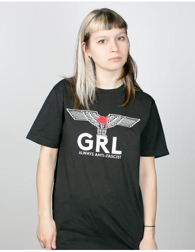 GRL - Always Antifascist - Black Mosquito - T-Shirt - Black