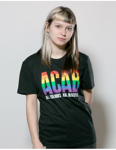 ACAB - All Colours Are Beautiful - No Borders - T-Shirt - Black - @ No Borders