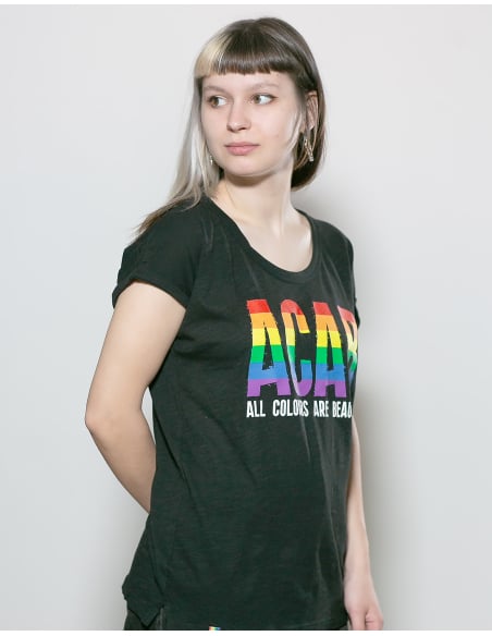 ACAB - All Colours Are Beautiful - No Borders - T-Shirt