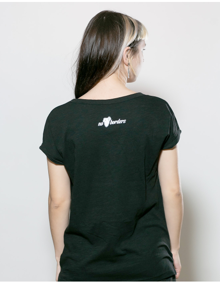 Refugees Welcome - T-Shirt tailliert - Black