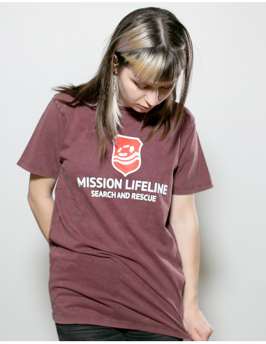 Mission Lifeline - SOLI T-Shirt - Front Print - Burgundy